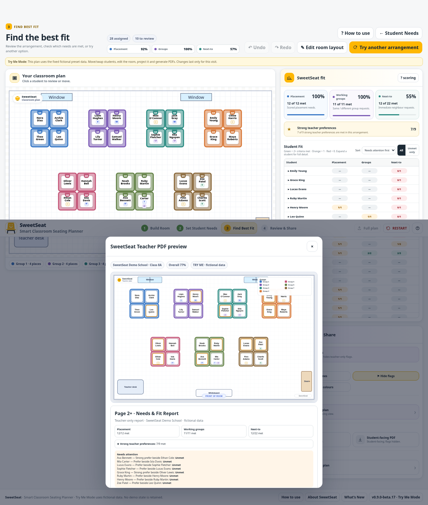 SweetSeat Review and Share PDF preview